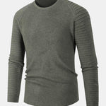 Slim Fit Raglan Sleeve Crew Neck Sweater