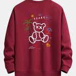Bear On Vacation Print Relax Fit Sweatshirt