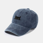 Cat Pattern Casual Washed Cotton Baseball Cap