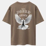 Dove Of Peace Back Print Drop Shoulder Oversize T-Shirt