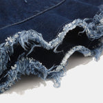 Vintage Distressed Denim Frayed Bucket Hat