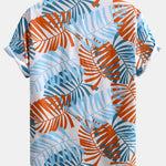 Leaf Print Button Up Shirt