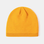 2 Pieces Solid Color Outdoor Cycling Warm Knit Beanie Hat