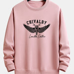 Wings Motorcycle Print Relax Fit Sweatshirt