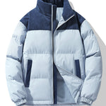 Corduroy Patchwork Puffer Jacket