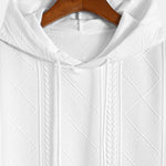 Geometry Jacquard Hooded Arc Hem T-Shirt & Geometric Jacquard Drawstring Shorts