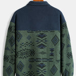 Aztec Print Patchwork Teddy Fleece Coat