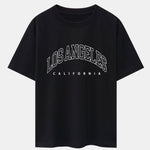 Los Angeles Letter Print Drop Shoulder Oversize T-Shirt