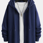Basic Relax Fit Zip Hoodie