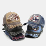 Hip Hop Shark Embroidery Pattern Denim Baseball Cap