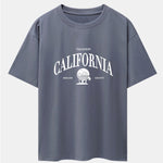 California Slogan Print Drop Shoulder Oversize T-Shirt