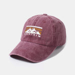 Mountains Pattern Classic Retro Washed Distressed Cotton Baseball Cap
