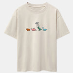Cartoon Dinosaur Print Heavy Weight Oversize T-Shirt