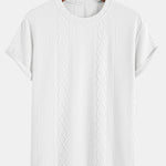 Muscle Fit Geometric Jacquard T-Shirt