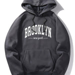 Brooklyn Letter Print Hoodie