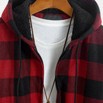 Teddy Fleece Lined Flannel Plaid Hoodie