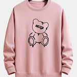 Dissolving Bear Print Relax Fit Sweatshirt