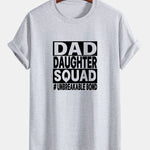 Regular Fit Dad And Daughter Squad Print Cotton T-Shirt