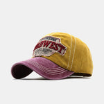 Wild West Embroidery Washed Distressed Baseball Cap