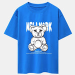Slogan Bear Print Drop Shoulder Oversize T-Shirt