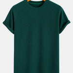 Muscle Fit Ribbed Raglan Sleeve T-Shirt