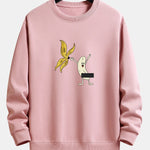Banana Print Relax Fit Sweatshirt