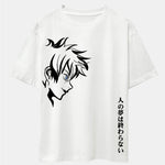 Comic Male Slogan Print Drop Shoulder Oversize T-Shirt