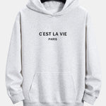 Paris Print Relax Fit Hoodie