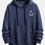 Smiley Face Print Relax Fit Hoodie