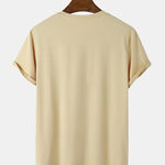 Solid Color Arc Hem T-Shirt