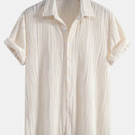 Wave Textured Button Up Shirt
