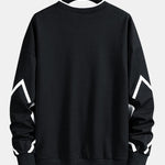 Geometric Print Crew Neck Sweatshirt