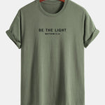Regular Fit Be The Light Print Cotton T-Shirt