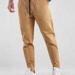 Contrast Stitching Chino Jogging Pants