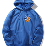 Smiley Bear Back Print Hoodie
