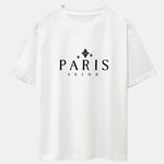 Paris City Print Drop Shoulder Oversize T-Shirt