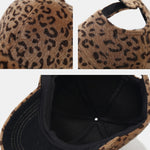 Leopard Pattern Plush Baseball Cap
