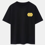 Happy And Sad Face Print Drop Shoulder Oversize T-Shirt