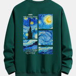 Starry Sky Back Print Relax Fit Sweatshirt