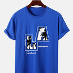 LA Palm Tree Print T-Shirt