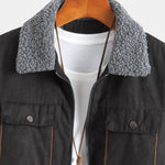 Zip Up Teddy Lined Faux Suede Jacket