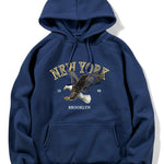 New York Eagle Print Hoodie