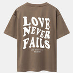 Slogan Back Print Dropped Shoulders Oversize T-Shirt