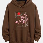 Cherry Blossom Slogan Print Relax Fit Hoodie