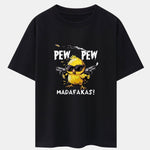 PEW PEW MADAFAKAS Chicken Print Drop Shoulder Oversize T-Shirt
