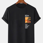 Beach Scenery Slogan Print T-Shirt