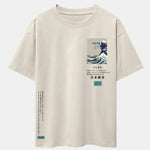 Waves Tokyo Ukiyo-e Print Drop Shoulder Oversize T-Shirt