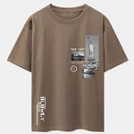 New York Architecture Print Drop Shoulder Oversize T-Shirt
