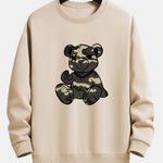 Camouflage Bear Print Relax Fit Sweatshirt