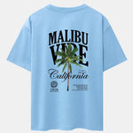 California Palm Tree Back Print Drop Shoulder Oversize T-Shirt